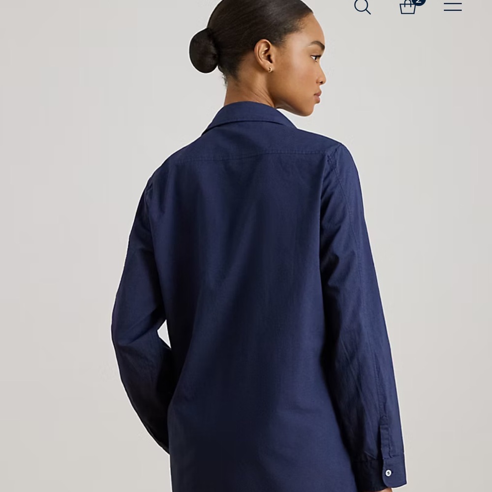 Ralph Lauren Navy blouse or cover up - Picture 6 of 10
